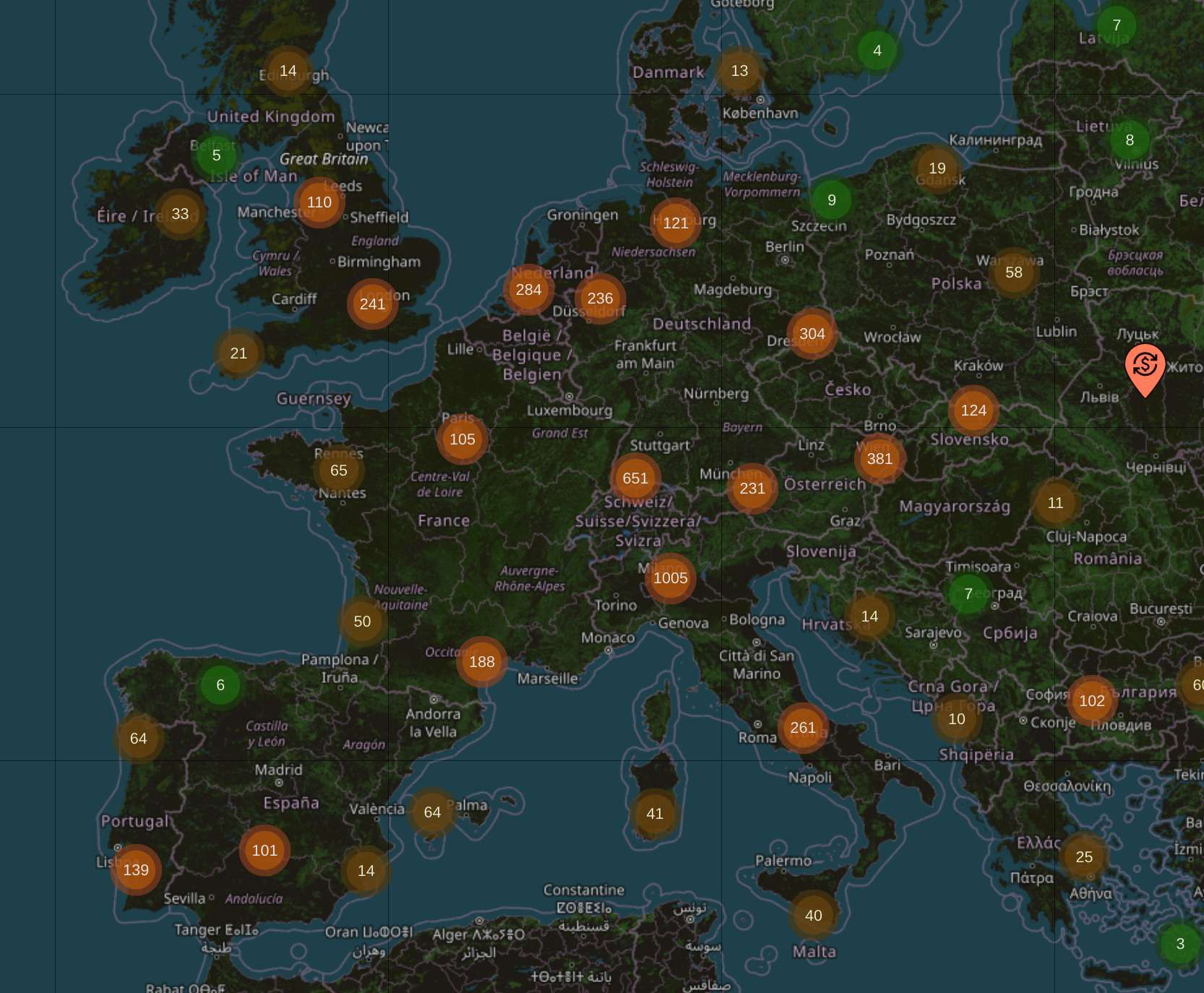 Map dark preview