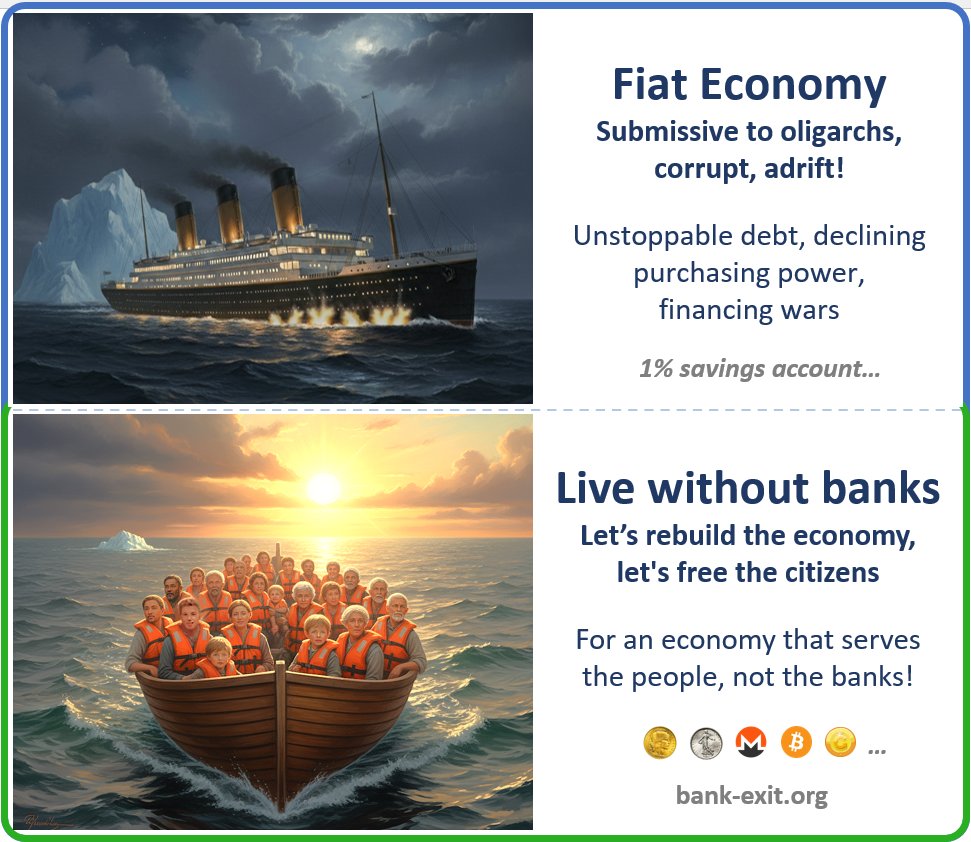 Bank-Exit debt France Twitter/X post