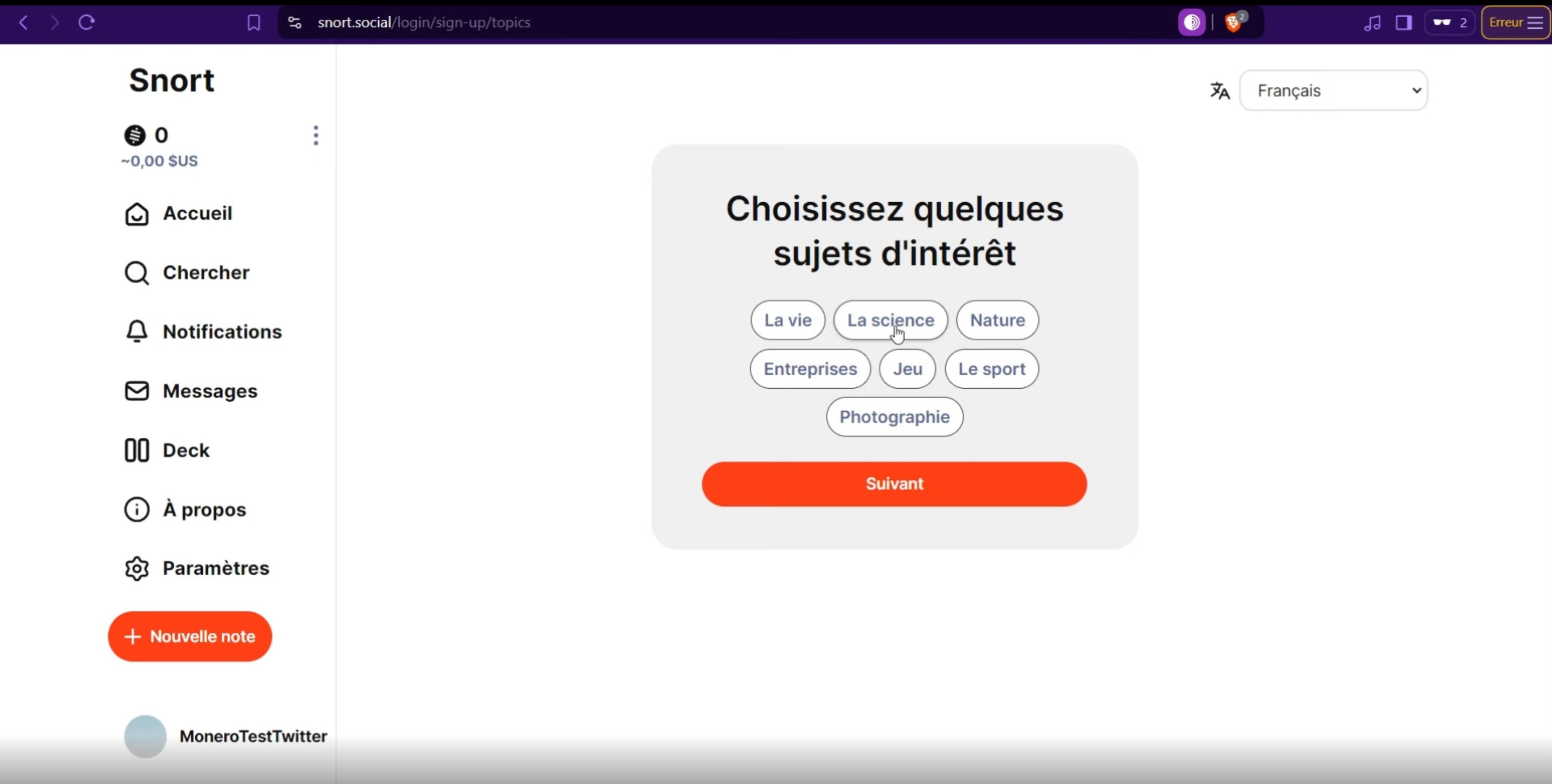Select interests